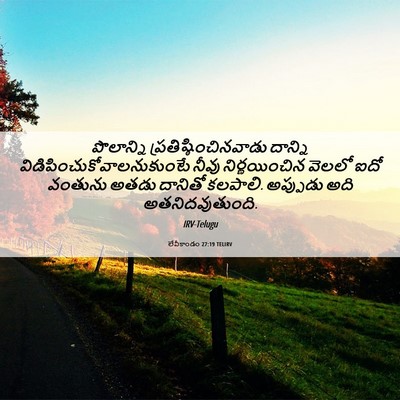 Picture 06 - లేవీకాండం 27:19 TELIRV - పొలాన్ని - Bible Verse Picture
