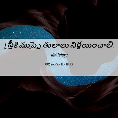 Picture 06 - లేవీకాండం 27:4 TELIRV - స్త్రీకి ముప్ఫై - Bible Verse Picture