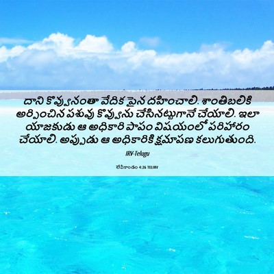 Picture 06 - లేవీకాండం 4:26 TELIRV - దాని కొవ్వునంతా - Bible Verse Picture