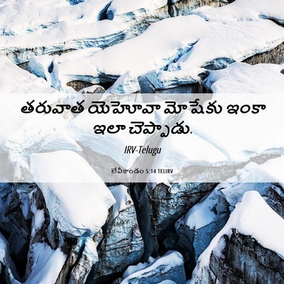 Picture 06 - లేవీకాండం 5:14 TELIRV - తరువాత యెహోవా - Bible Verse Picture