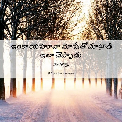Picture 06 - లేవీకాండం 6:24 TELIRV - ఇంకా యెహోవా - Bible Verse Picture