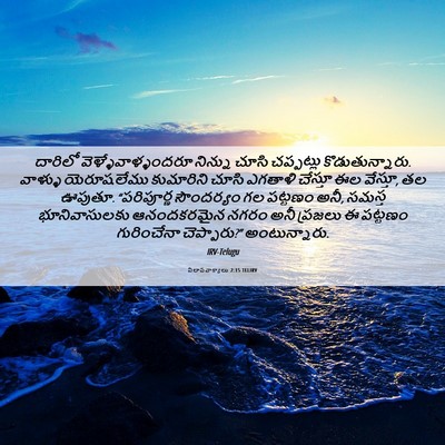 Picture 06 - విలాపవాక్యాలు 2:15 TELIRV - దారిలో - Bible Verse Picture