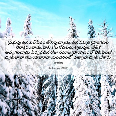 Picture 06 - విలాపవాక్యాలు 2:7 TELIRV - ప్రభువు తన - Bible Verse Picture