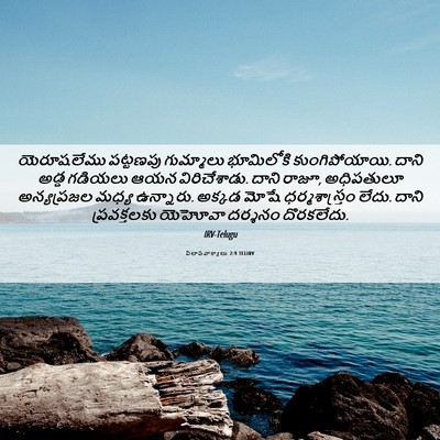 Picture 06 - విలాపవాక్యాలు 2:9 TELIRV - యెరూషలేము పట్టణపు - Bible Verse Picture