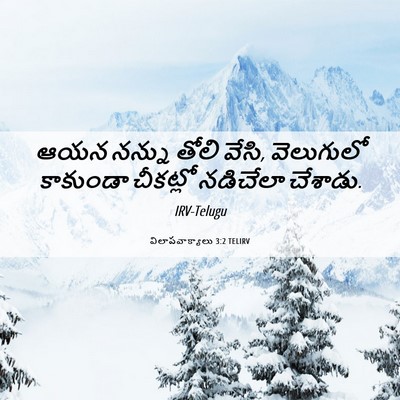 Picture 06 - విలాపవాక్యాలు 3:2 TELIRV - ఆయన నన్ను తోలి - Bible Verse Picture