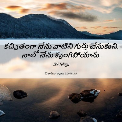 Picture 06 - విలాపవాక్యాలు 3:20 TELIRV - కచ్చితంగా నేను - Bible Verse Picture
