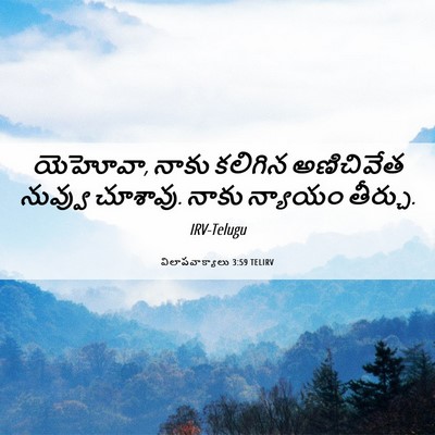 Picture 06 - విలాపవాక్యాలు 3:59 TELIRV - యెహోవా, నాకు - Bible Verse Picture