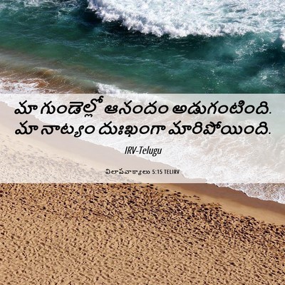 Picture 06 - విలాపవాక్యాలు 5:15 TELIRV - మా గుండెల్లో - Bible Verse Picture
