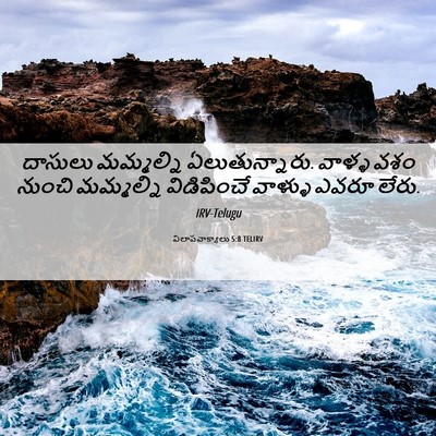 Picture 06 - విలాపవాక్యాలు 5:8 TELIRV - దాసులు మమ్మల్ని - Bible Verse Picture