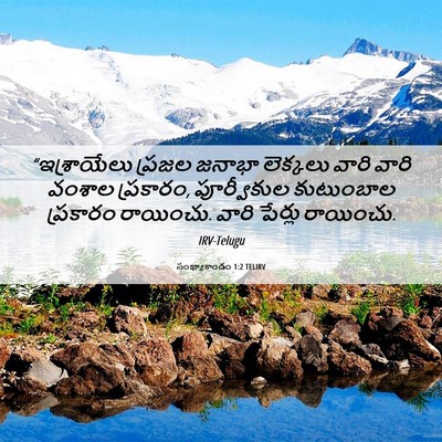Picture 06 - సంఖ్యాకాండం 1:2 TELIRV - “ఇశ్రాయేలు ప్రజల - Bible Verse Picture
