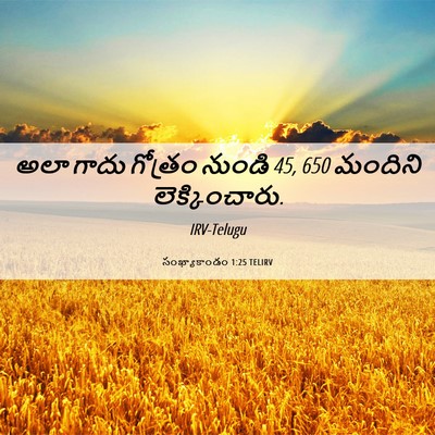 Picture 06 - సంఖ్యాకాండం 1:25 TELIRV - అలా గాదు గోత్రం - Bible Verse Picture