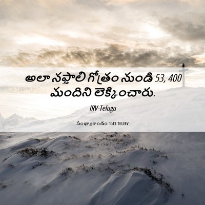 Picture 06 - సంఖ్యాకాండం 1:43 TELIRV - అలా నఫ్తాలి - Bible Verse Picture