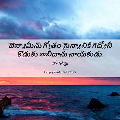 Picture 06 - సంఖ్యాకాండం 10:24 TELIRV - బెన్యామీను గోత్రం - Bible Verse Picture