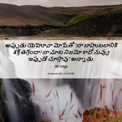 Picture 06 - సంఖ్యాకాండం 11:23 TELIRV - అప్పుడు యెహోవా - Bible Verse Picture