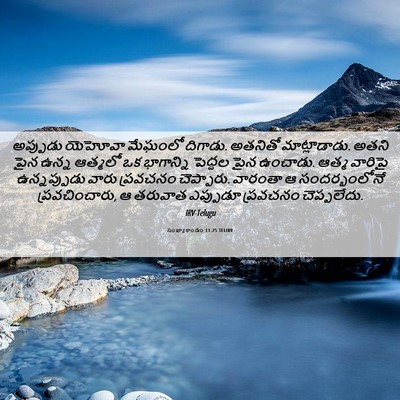 Picture 06 - సంఖ్యాకాండం 11:25 TELIRV - అప్పుడు యెహోవా - Bible Verse Picture