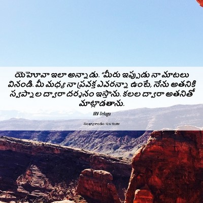 Picture 06 - సంఖ్యాకాండం 12:6 TELIRV - యెహోవా ఇలా - Bible Verse Picture