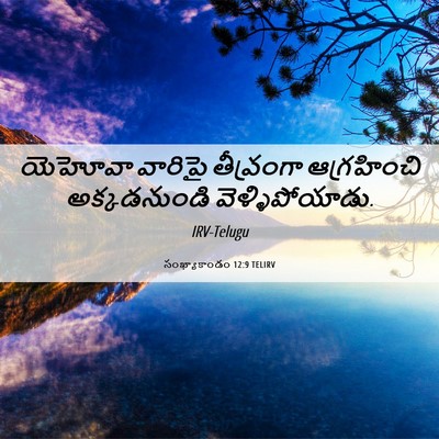 Picture 06 - సంఖ్యాకాండం 12:9 TELIRV - యెహోవా వారిపై - Bible Verse Picture