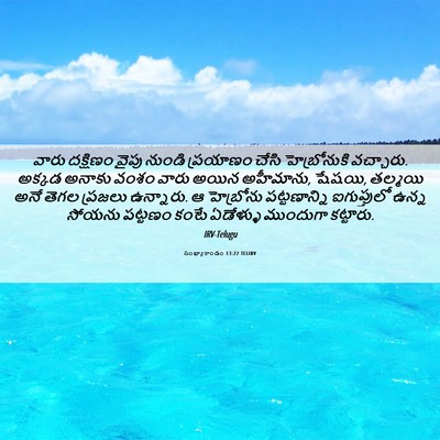 Picture 06 - సంఖ్యాకాండం 13:22 TELIRV - వారు దక్షిణం వైపు - Bible Verse Picture