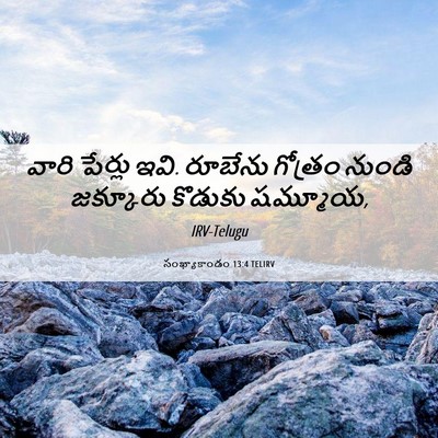 Picture 06 - సంఖ్యాకాండం 13:4 TELIRV - వారి పేర్లు ఇవి. - Bible Verse Picture