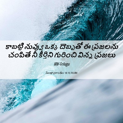 Picture 06 - సంఖ్యాకాండం 14:15 TELIRV - కాబట్టి నువ్వు - Bible Verse Picture