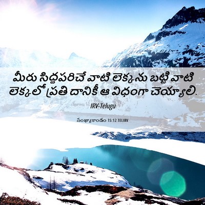 Picture 06 - సంఖ్యాకాండం 15:12 TELIRV - మీరు సిద్ధపరిచే - Bible Verse Picture