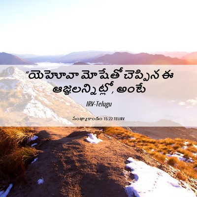 Picture 06 - సంఖ్యాకాండం 15:22 TELIRV - “యెహోవా మోషేతో - Bible Verse Picture