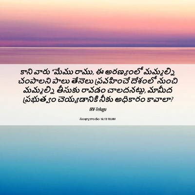Picture 06 - సంఖ్యాకాండం 16:13 TELIRV - కాని వారు “మేము - Bible Verse Picture