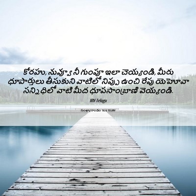Picture 06 - సంఖ్యాకాండం 16:6 TELIRV - కోరహు, నువ్వూ నీ - Bible Verse Picture
