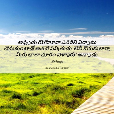 Picture 06 - సంఖ్యాకాండం 16:7 TELIRV - అప్పుడు యెహోవా - Bible Verse Picture
