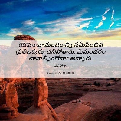 Picture 06 - సంఖ్యాకాండం 17:13 TELIRV - యెహోవా మందిరాన్ని - Bible Verse Picture