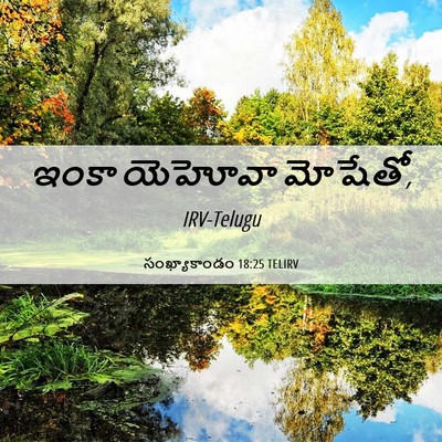Picture 06 - సంఖ్యాకాండం 18:25 TELIRV - ఇంకా యెహోవా - Bible Verse Picture