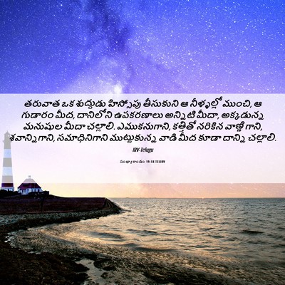 Picture 06 - సంఖ్యాకాండం 19:18 TELIRV - తరువాత ఒక - Bible Verse Picture