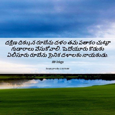 Picture 06 - సంఖ్యాకాండం 2:10 TELIRV - దక్షిణ దిక్కున - Bible Verse Picture