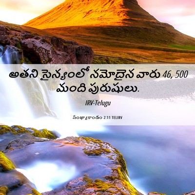 Picture 06 - సంఖ్యాకాండం 2:11 TELIRV - అతని సైన్యంలో - Bible Verse Picture