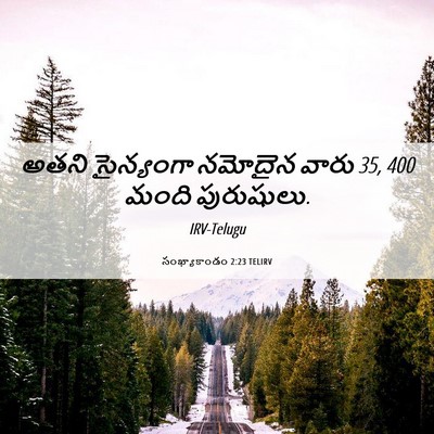 Picture 06 - సంఖ్యాకాండం 2:23 TELIRV - అతని సైన్యంగా - Bible Verse Picture