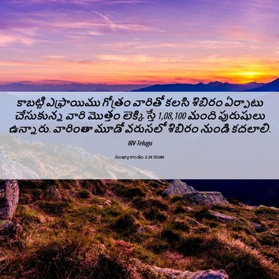 Picture 06 - సంఖ్యాకాండం 2:24 TELIRV - కాబట్టి ఎఫ్రాయిము - Bible Verse Picture