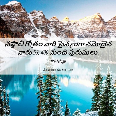 Picture 06 - సంఖ్యాకాండం 2:30 TELIRV - నఫ్తాలి గోత్రం - Bible Verse Picture