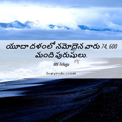 Picture 06 - సంఖ్యాకాండం 2:4 TELIRV - యూదా దళంలో నమోదైన - Bible Verse Picture