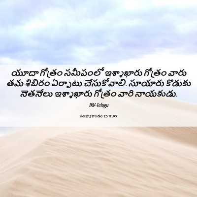 Picture 06 - సంఖ్యాకాండం 2:5 TELIRV - యూదా గోత్రం - Bible Verse Picture