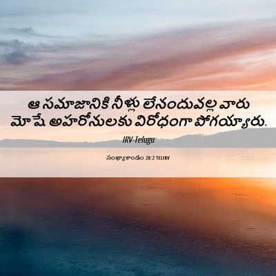 Picture 06 - సంఖ్యాకాండం 20:2 TELIRV - ఆ సమాజానికి - Bible Verse Picture