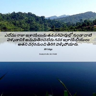 Picture 06 - సంఖ్యాకాండం 20:21 TELIRV - ఎదోము రాజు - Bible Verse Picture