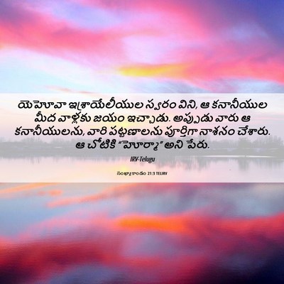 Picture 06 - సంఖ్యాకాండం 21:3 TELIRV - యెహోవా - Bible Verse Picture