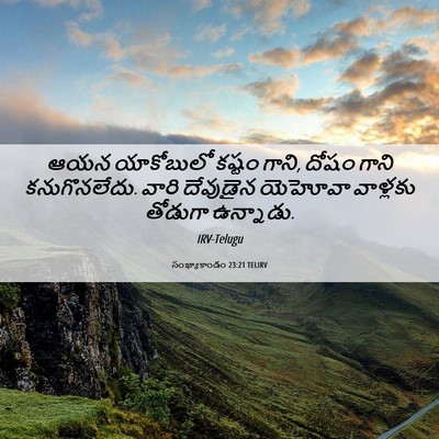 Picture 06 - సంఖ్యాకాండం 23:21 TELIRV - ఆయన యాకోబులో - Bible Verse Picture