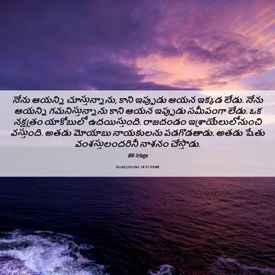Picture 06 - సంఖ్యాకాండం 24:17 TELIRV - నేను ఆయన్ని - Bible Verse Picture