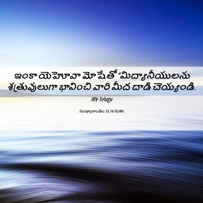 Picture 06 - సంఖ్యాకాండం 25:16 TELIRV - ఇంకా యెహోవా - Bible Verse Picture