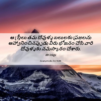 Picture 06 - సంఖ్యాకాండం 25:2 TELIRV - ఆ స్త్రీలు తమ - Bible Verse Picture