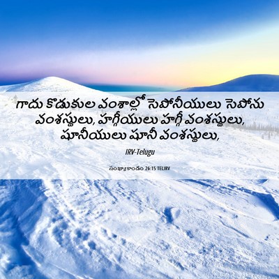 Picture 06 - సంఖ్యాకాండం 26:15 TELIRV - గాదు కొడుకుల - Bible Verse Picture
