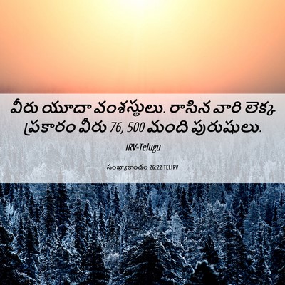 Picture 06 - సంఖ్యాకాండం 26:22 TELIRV - వీరు యూదా - Bible Verse Picture