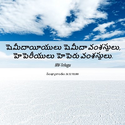 Picture 06 - సంఖ్యాకాండం 26:32 TELIRV - షెమీదాయీయులు - Bible Verse Picture