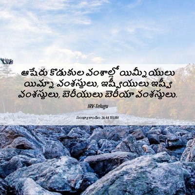 Picture 06 - సంఖ్యాకాండం 26:44 TELIRV - ఆషేరు కొడుకుల - Bible Verse Picture